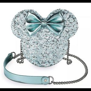 ❄️Arendelle Aqua Sequin Minnie Crossbody Purse Bag